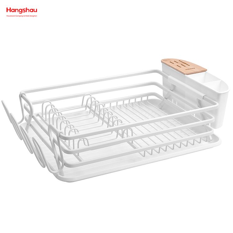 White Countertop Dish Rack رف أطباق كونترتوب أبيض