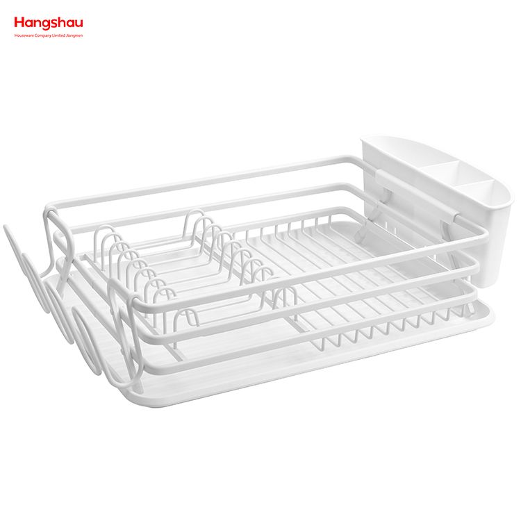 White Dish Rack Organizer منظم رف الأطباق الأبيض