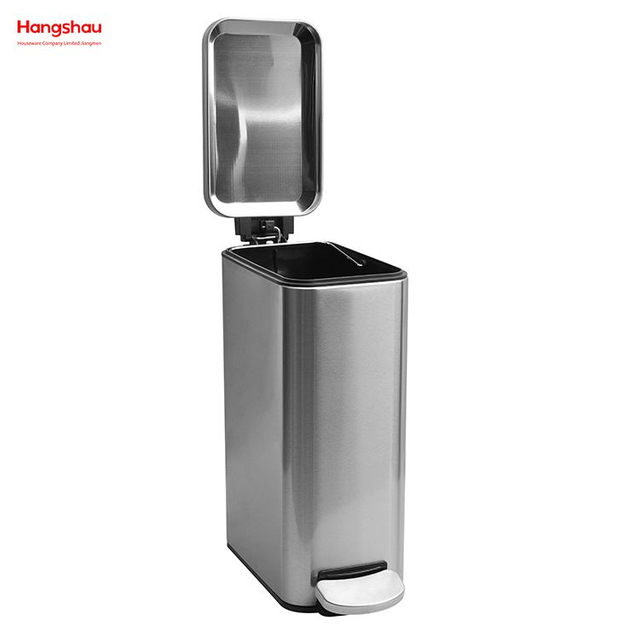 8L الفولاذ المقاوم للصدأ مستطيلة دواسة بن فندق الغبار بن الفولاذ المقاوم للصدأ دواسة القدم مزبلة مع سلة المهملات سلة المهملات للمطبخ فندق مكتب سلة المهملات