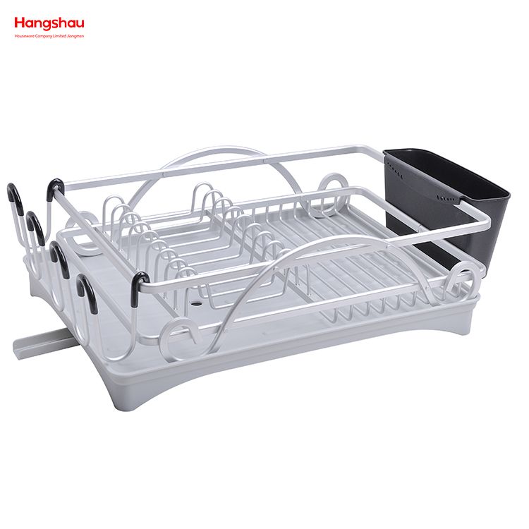 كونترتوب طبق رف حامل الكأس سبيكة طبق رف فوق بالوعة المنظم المعادن تجفيف طبق صينية رف المطبخ ذات الطابقين الألومنيوم حامل طبق الرف 