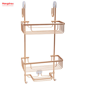 athroom الألومنيوم شماعات اكسسوارات الحمام دش العلبة في الألومنيوم الحمام الجرف المضادة للصدأ طبقة B3 دائم الحائط سلة معلقة الحائط 