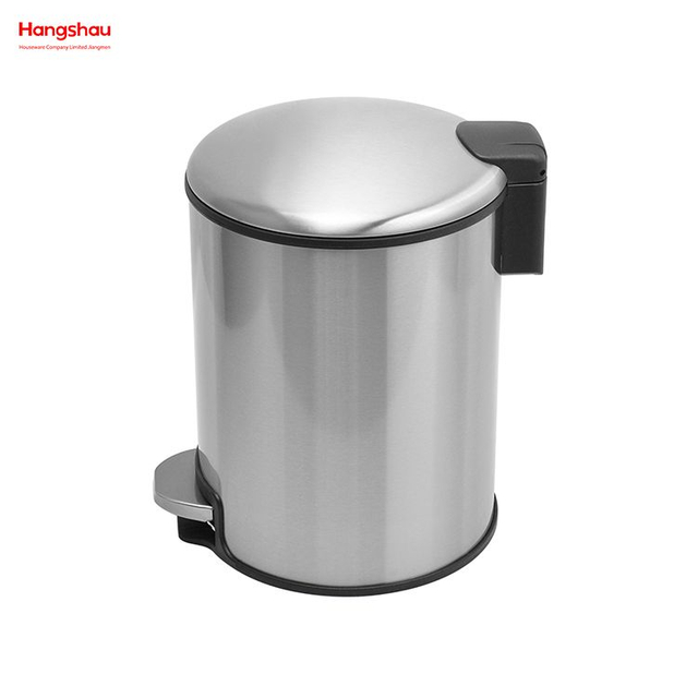 غرفة فندق سعة 5 لتر مع سلة مهملات دلو داخلي للحمام المنزلي الناعم مع دواسة خطوة للاستخدام في المكتب والمطبخ، صناديق قمامة من نوع سلة المهملات