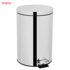 المطبخ المنزلي الحمام 20L حاوية القمامة الفولاذ المقاوم للصدأ البولندية مع دواسة القدم شكل دائري مرآة تلميع سلة المهملات