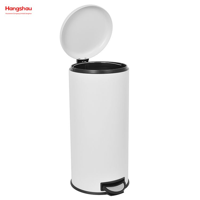 30L اللوبي الفولاذ المقاوم للصدأ سلة المهملات القمامة للمطبخ النفايات مكتب سلة المهملات كافتيريا مخصص ملون صامت إغلاق دواسة القدم مزبلة
