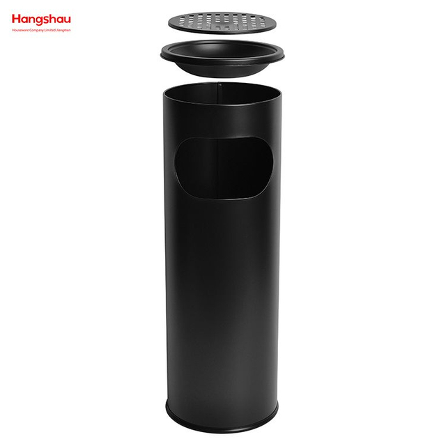 12L معدن مع منفضة سجائر في بهو الفندق سلة المهملات منافض السجائر في الأماكن العامة صناديق النفايات منطقة التدخين سلة المهملات سلة المهملات المستديرة من الفولاذ المقاوم للصدأ 