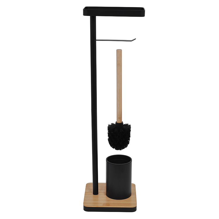 إعادة تعريف جماليات الحمام - فرشاة تواليت Bamboo Base Iron مع حامل الأنسجة