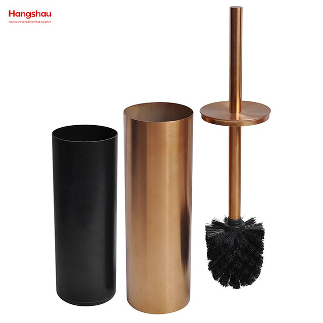 حامل فرشاة المرحاض من الفولاذ المقاوم للصدأ للحمام باللون الذهبي الوردي، حامل فرشاة تنظيف المرحاض غير اللامع، حامل فرشاة تنظيف المرحاض