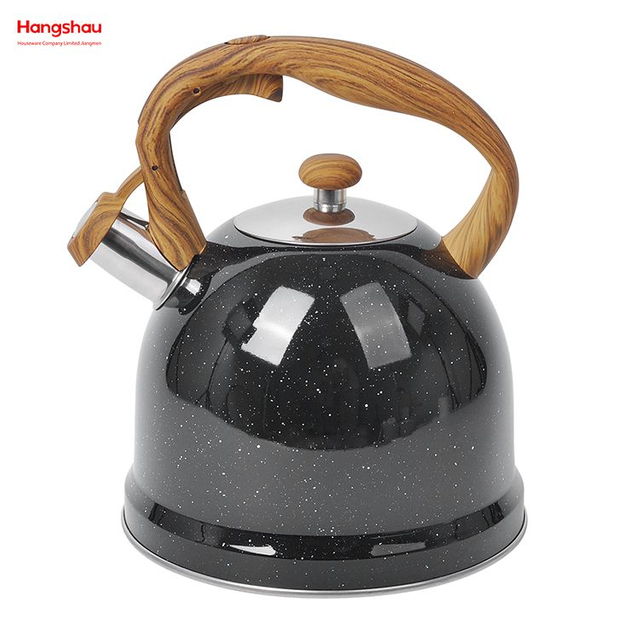 محاكاة مقبض خشبي اللوحة براد شاي الماء الساخن غلاية مياه الفولاذ غير القابل للصدأ غلاية شاي غلاية صفير للمنزل