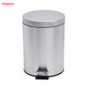سلة مهملات الحمام المنزلية المصنوعة من الفولاذ المقاوم للصدأ سعة 5 لتر مع دواسة خطوة