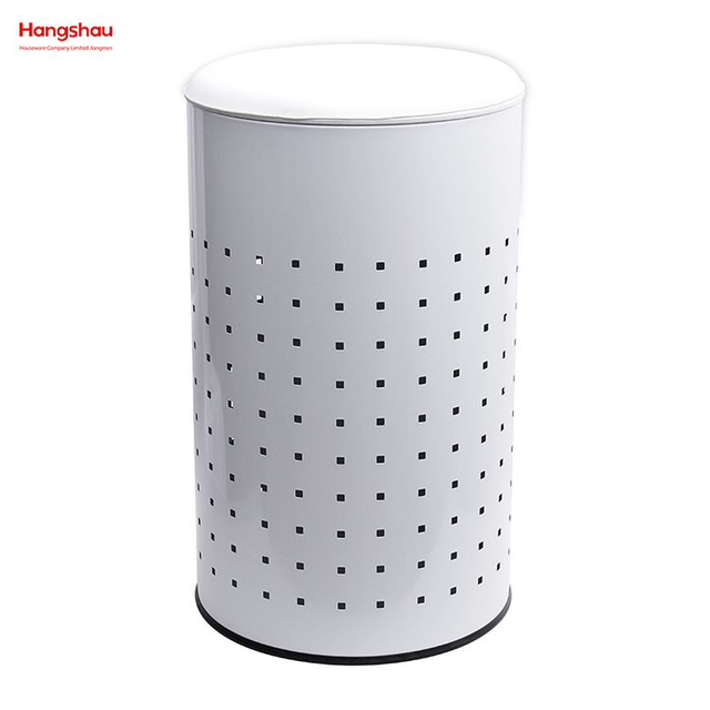 معدن كبير سلة التخزين المنزلية سلة الغسيل سلة الغسيل مع غطاء غسل تخزين الملابس القذرة سلة الغسيل 