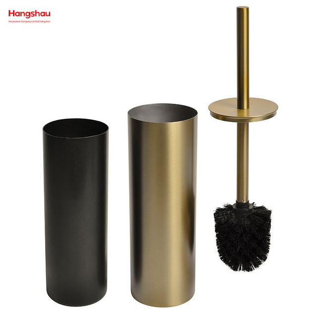 طلاء ذهبي للحمام المنزلي من الفولاذ المقاوم للصدأ 304 حامل فرشاة المرحاض