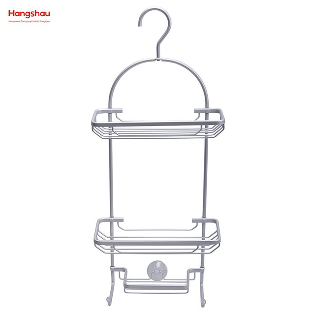 علبة دش فوق الباب مع رف تخزين من الألومنيوم للحمام مكون من 3 طبقات