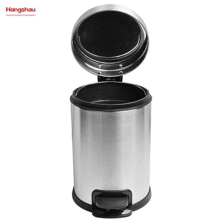 سلة مهملات دواسة من الفولاذ المقاوم للصدأ