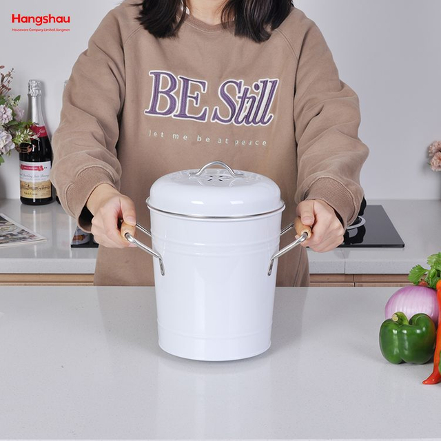 صندوق سماد المطبخ كونترتوب 3 لتر حاوية قمامة الطاولة خالية من الرائحة من الفولاذ المقاوم للصدأ صندوق سماد المطبخ