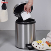 5L موردن ستايل الفولاذ المقاوم للصدأ دواسة بن سلة المهملات سلة المهملات مزبلة مع سلة المهملات دلو داخلي أسود