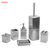  مجموعة إكسسوارات الحمام الفاخرة المصنوعة من الفولاذ المقاوم للصدأ، مجموعة كاملة من زجاجات غسول الحمام، مضخة رغوة، زجاجة الصابون، مجموعة إكسسوارات الحمام