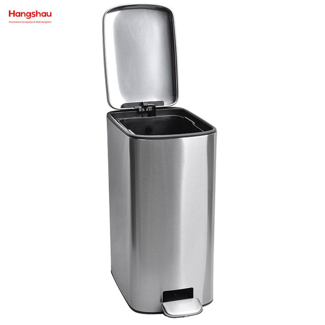 11.5L الفولاذ المقاوم للصدأ مستطيلة دواسة بن فندق الغبار بن دواسة القدم مزبلة مع سلة المهملات القمامة للمطبخ فندق مكتب حاوية القمامة