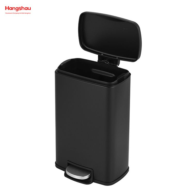 30L الفولاذ المقاوم للصدأ سلة المهملات القمامة للمطبخ مكتب حاوية القمامة مخصص الملونة مستطيلة صامتة إغلاق دواسة القدم 
