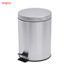 سلة مهملات الحمام المنزلية المصنوعة من الفولاذ المقاوم للصدأ سعة 5 لتر مع دواسة خطوة