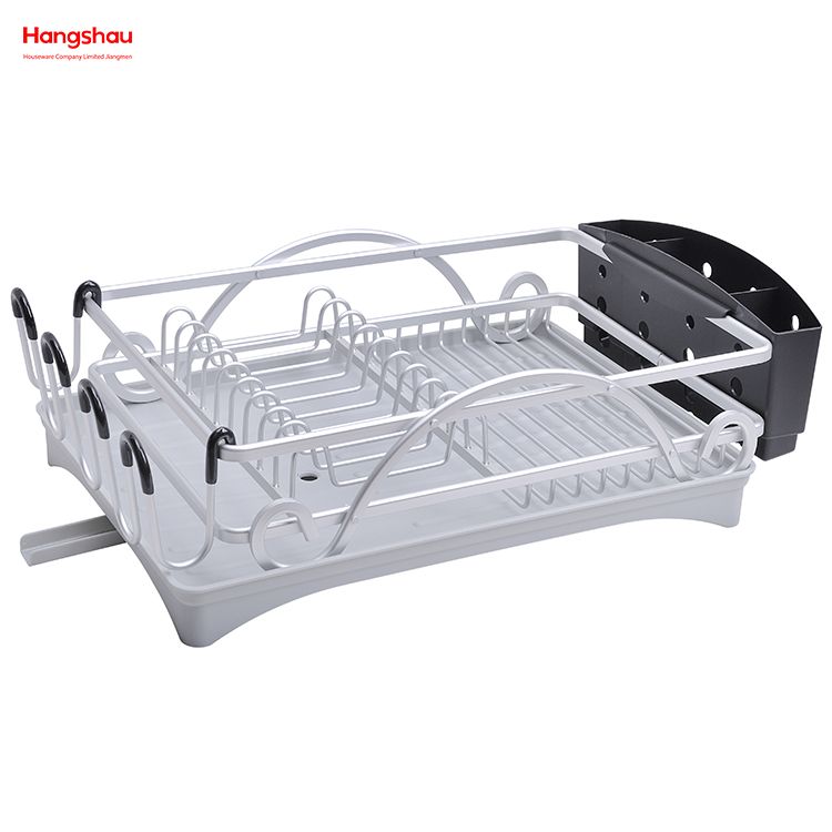 كونترتوب طبق رف حامل الكأس سبيكة طبق رف فوق بالوعة المنظم المعادن تجفيف طبق صينية رف المطبخ ذات الطابقين الألومنيوم حامل طبق الرف 