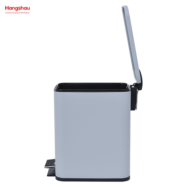 سلة المهملات المكتبية المنزلية سلة المهملات بدواسة مستطيلة من الحديد سلة المهملات بدواسة القدم للمطبخ والحمام مع سلة المهملات سلة قمامة الفندق
