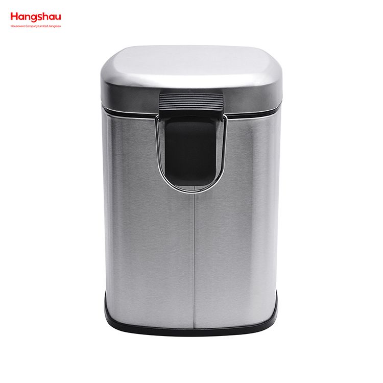 6L مربع الفولاذ المقاوم للصدأ دواسة القدم مزبلة فندق الغبار بن الفولاذ المقاوم للصدأ دواسة القدم مزبلة مع سلة المهملات سلة المهملات للمطبخ فندق مكتب سلة المهملات