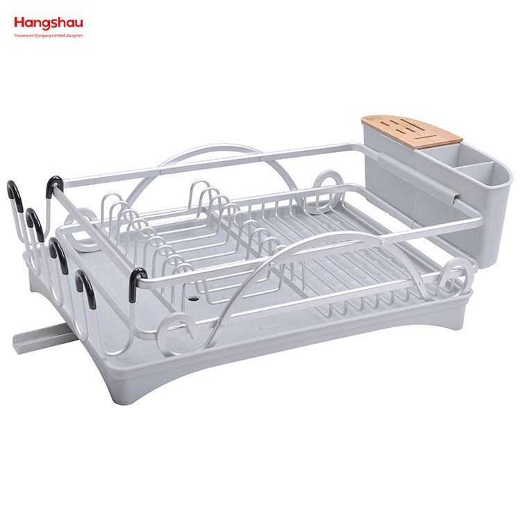 كونترتوب طبق رف حامل الكأس سبيكة طبق رف فوق بالوعة المنظم المعادن تجفيف طبق صينية رف المطبخ ذات الطابقين الألومنيوم حامل طبق الرف 