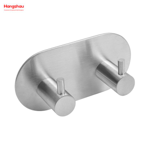 خطاف لاصق من الفولاذ المقاوم للصدأ للتعليق على الحائط مع شريط لاصق مزدوج خطافات المناشف خطافات معدنية للحمام للجدار 