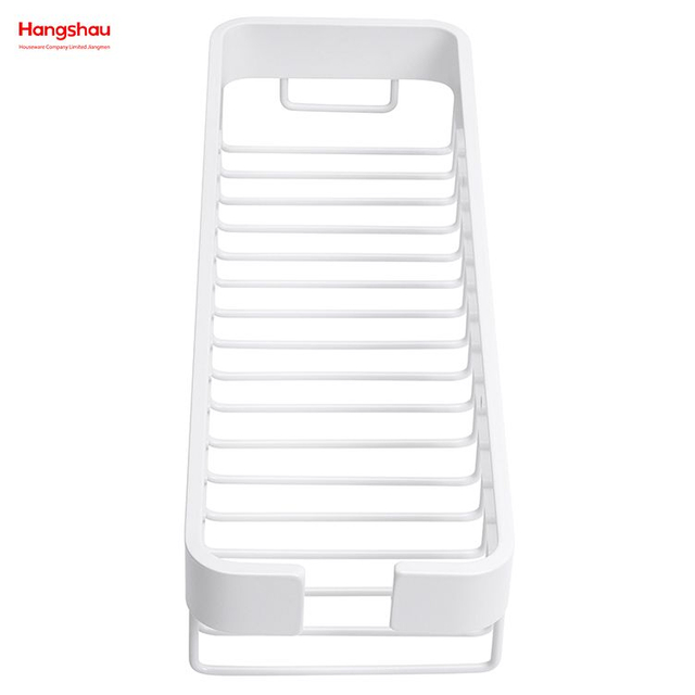 رف زاوية للحمام من الألومنيوم على شكل مستطيل أبيض مع علبة دش معدنية رف تخزين الحمام رف جدار رف مثبت على الحائط