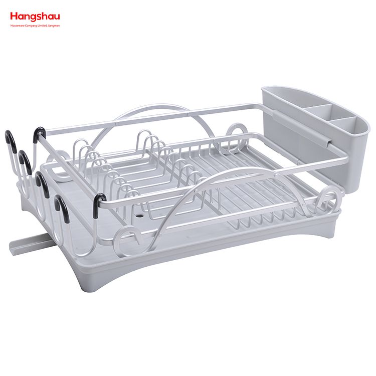 كونترتوب طبق رف حامل الكأس سبيكة طبق رف فوق بالوعة المنظم المعادن تجفيف طبق صينية رف المطبخ ذات الطابقين الألومنيوم حامل طبق الرف 